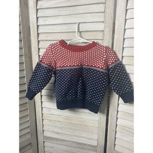 Baby Boys 12-18 Month Red And Blue Sweater Old Navy